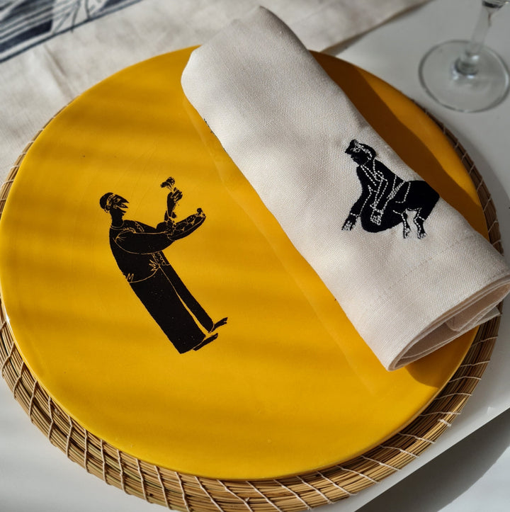 Set de 6 Serviettes de table en lin MEDINA 