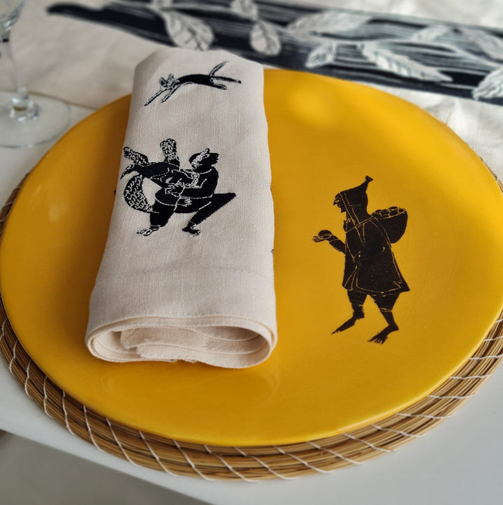 Set of 2 Handcrafted Linen Napkins MEDINA - HKAYET