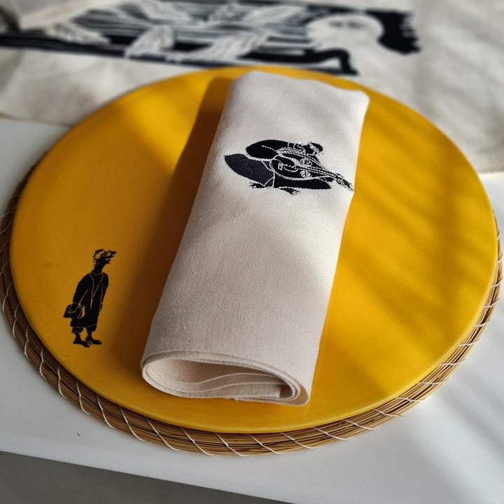 Set de 4 Serviettes de table en lin MEDINA - OUED