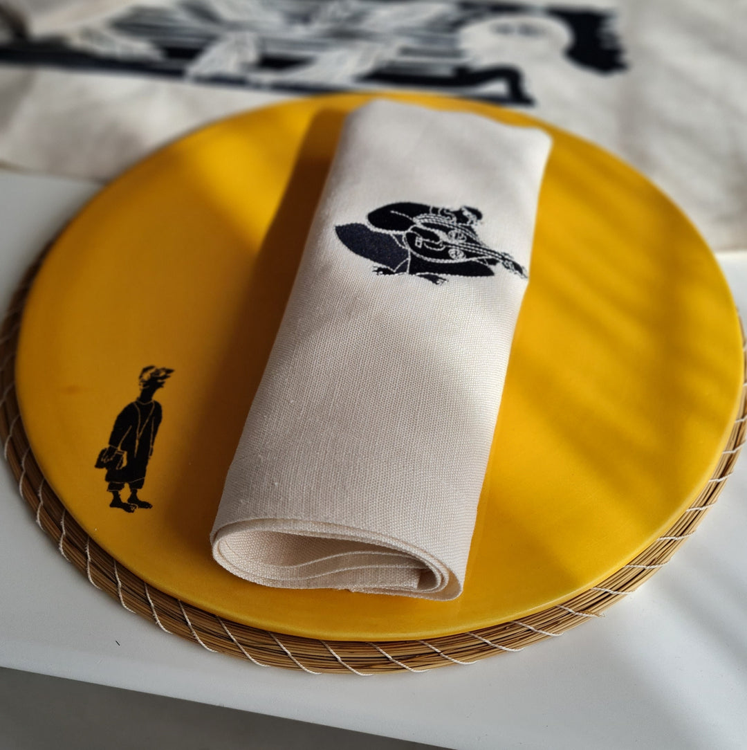 Set de 6 Serviettes de table en lin MEDINA 