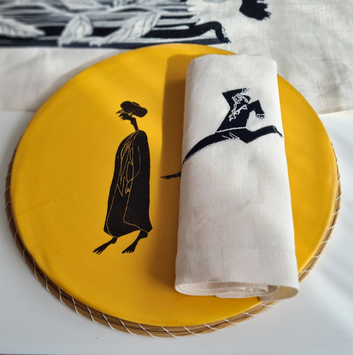 Set de 6 Serviettes de table en lin MEDINA 
