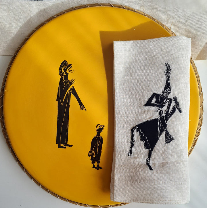 Set of 2 Handcrafted Linen Napkins MEDINA - HKAYET