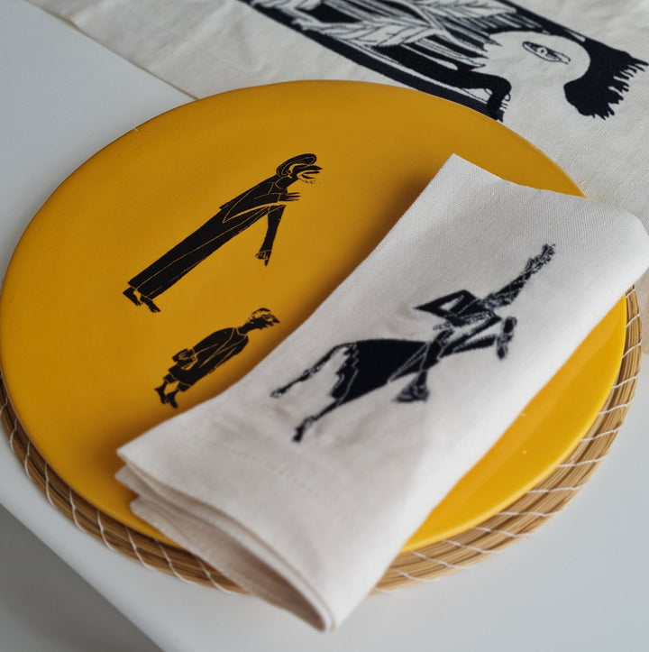 Set of 2 Handcrafted Linen Napkins MEDINA - HKAYET