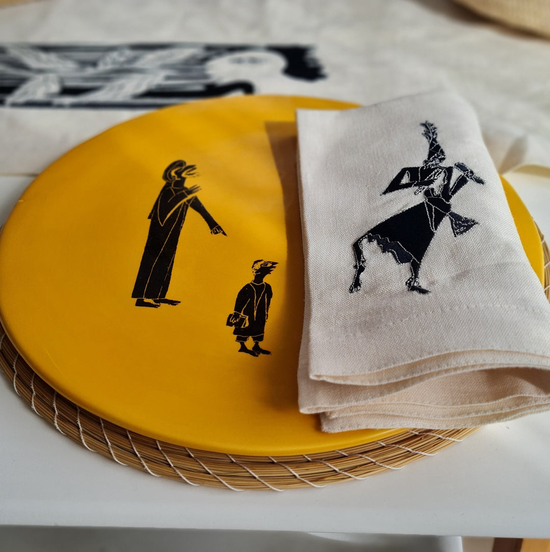 Set of 2 Handcrafted Linen Napkins MEDINA - HKAYET