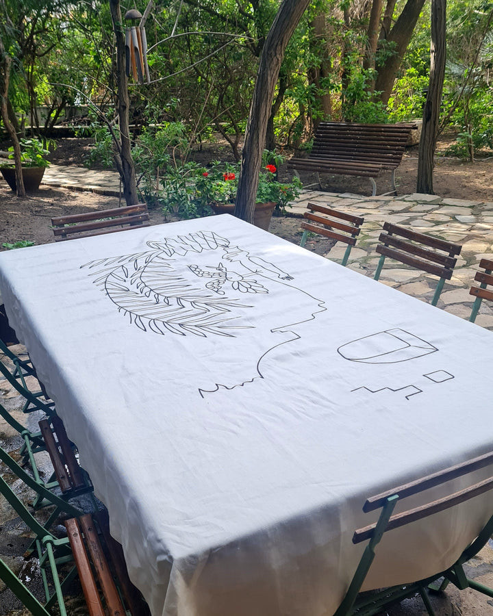 Nappe en lin brodé – DJERBA