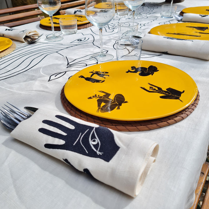Set de 6 Serviettes de table en lin MEDINA 