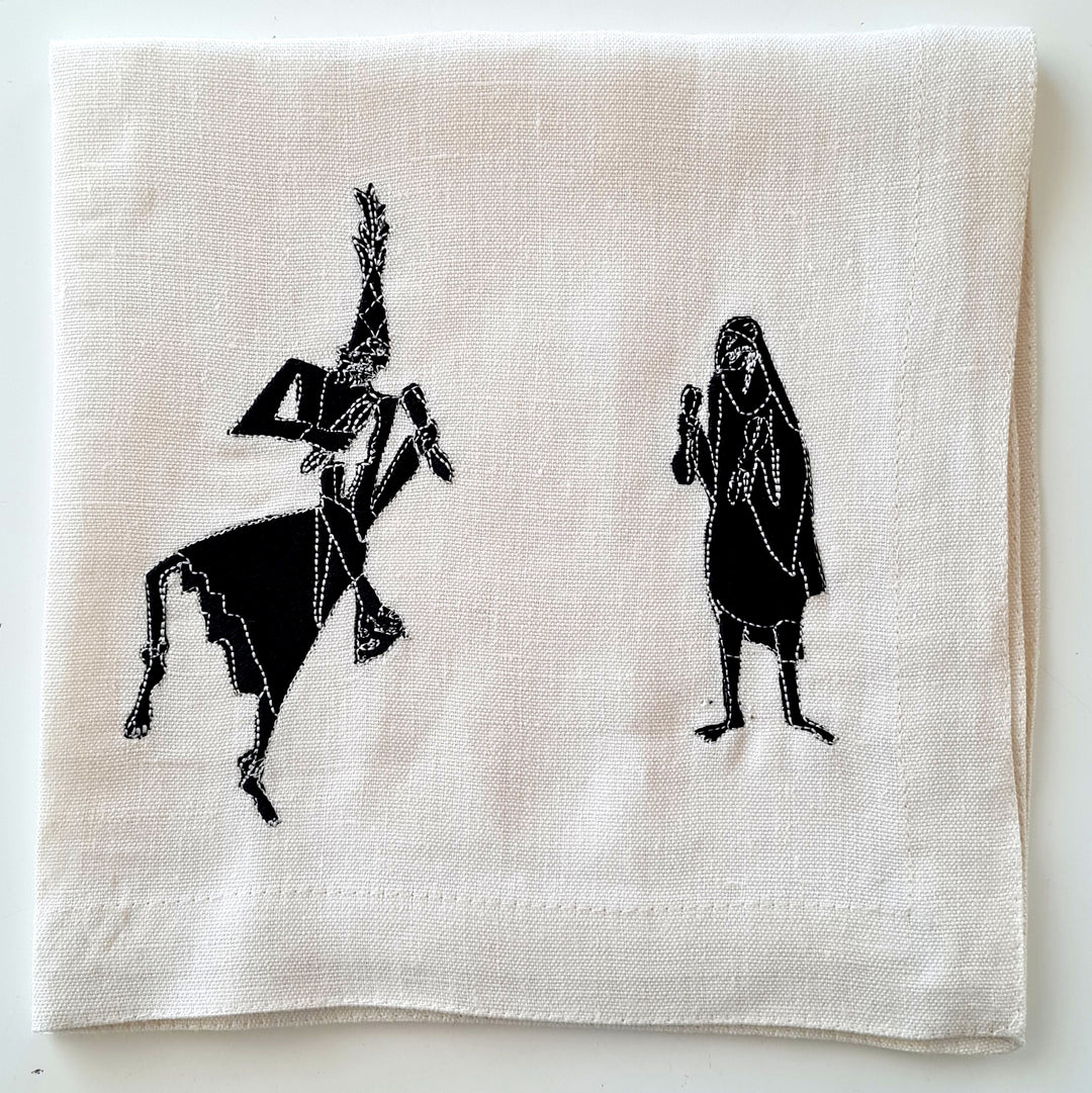 Set of 2 Handcrafted Linen Napkins MEDINA - HKAYET