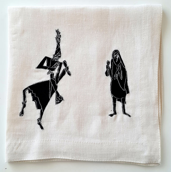 Set of 2 Handcrafted Linen Napkins MEDINA - HKAYET