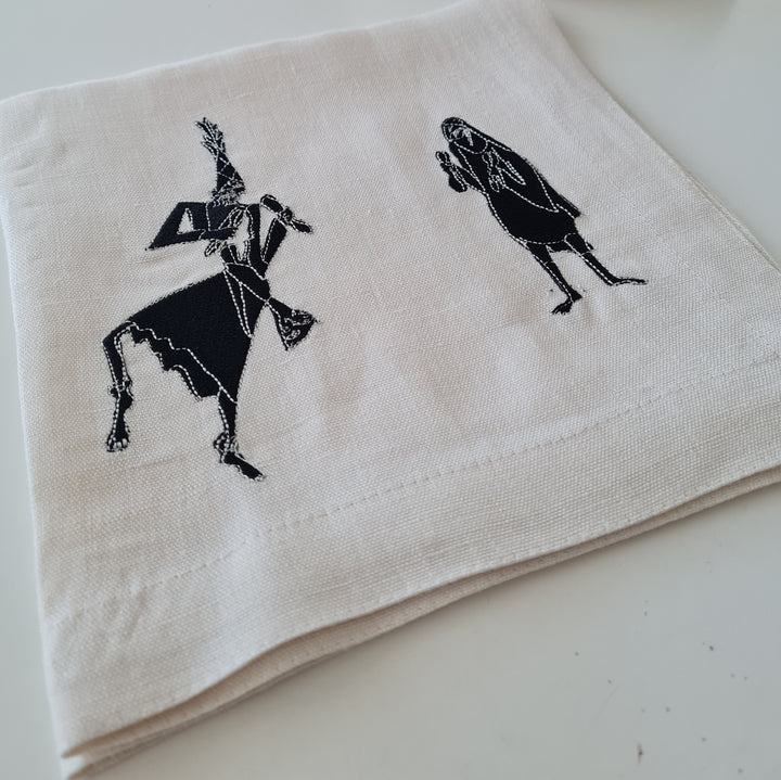 Set of 2 Handcrafted Linen Napkins MEDINA - HKAYET
