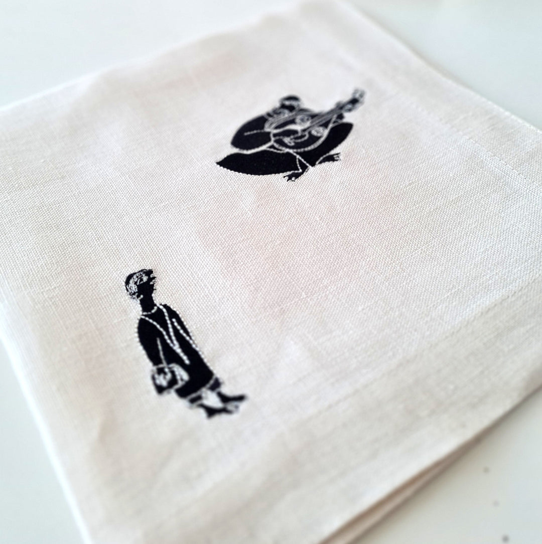 Set de 4 Serviettes de table en lin MEDINA - OUED