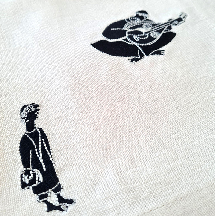 Set de 6 Serviettes de table en lin MEDINA 