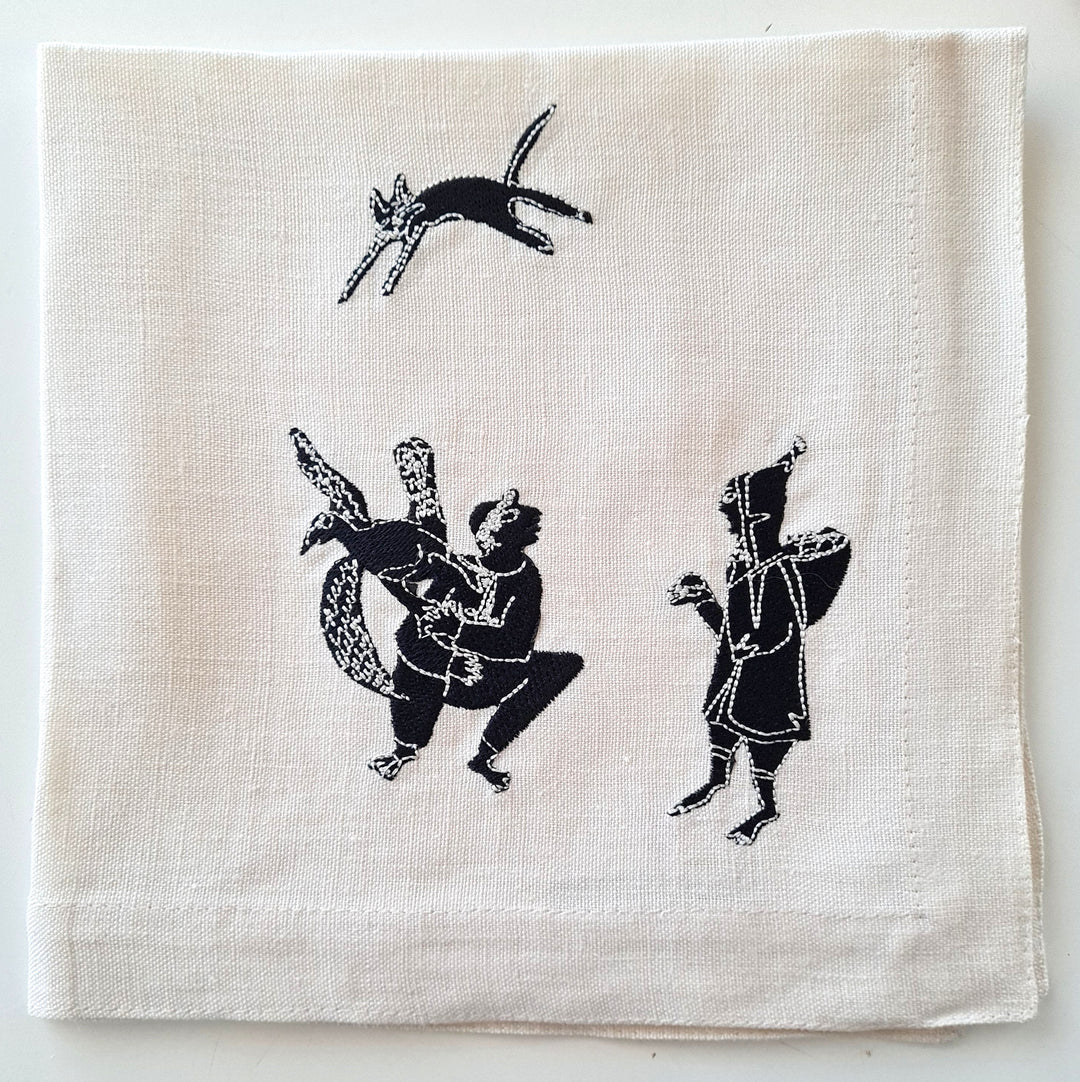 Set of 2 Handcrafted Linen Napkins MEDINA - HKAYET