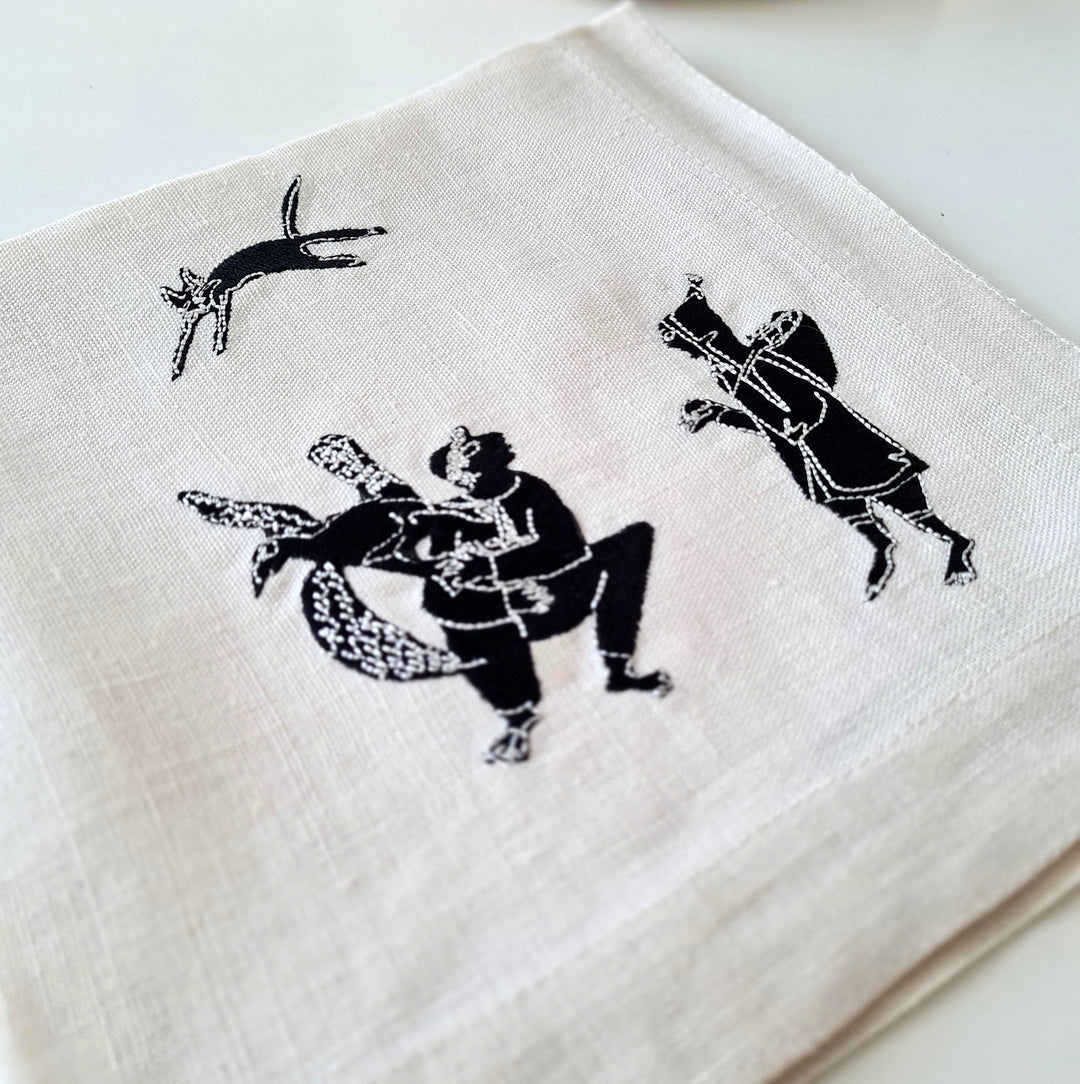 Set of 2 Handcrafted Linen Napkins MEDINA - HKAYET
