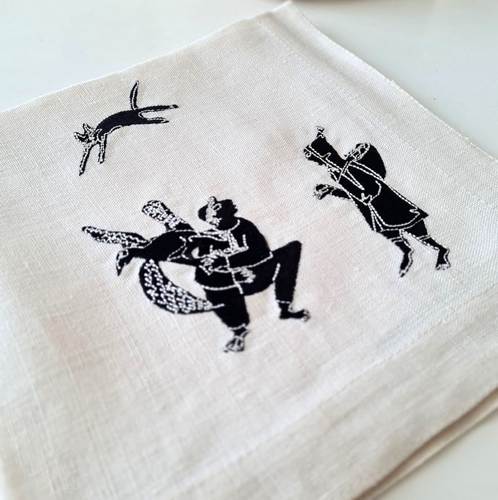 Set of 2 Handcrafted Linen Napkins MEDINA - HKAYET