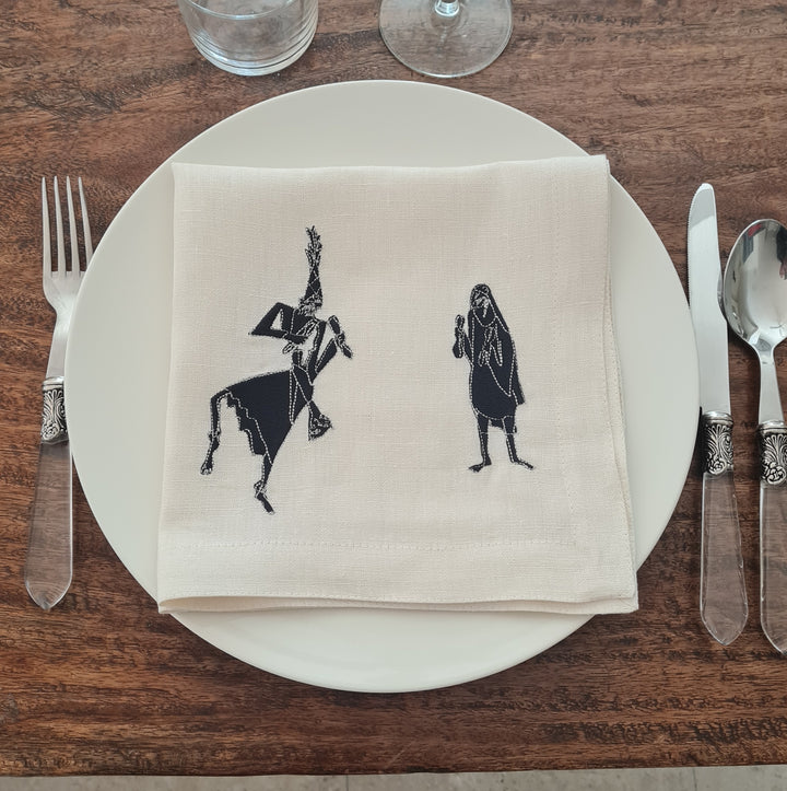 Set of 2 Handcrafted Linen Napkins MEDINA - HKAYET