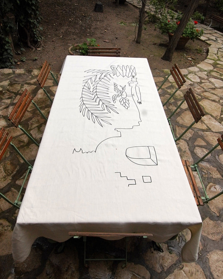 Nappe en lin brodé – DJERBA