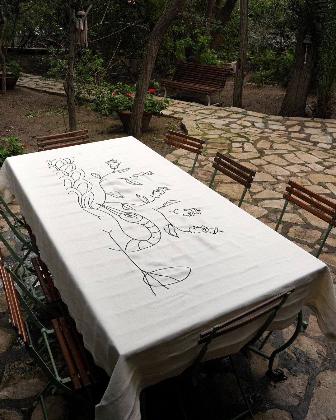 Embroidered Linen Tablecloth – ASFOUR